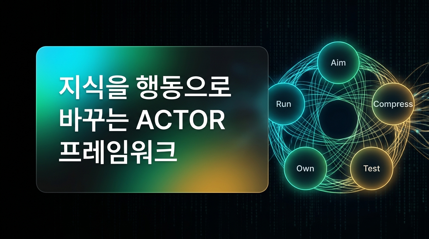 AI 시대 지식을 무기로 바꾸는 법: ACTOR 프레임워크 5단계 실천 가이드 (Part 2)